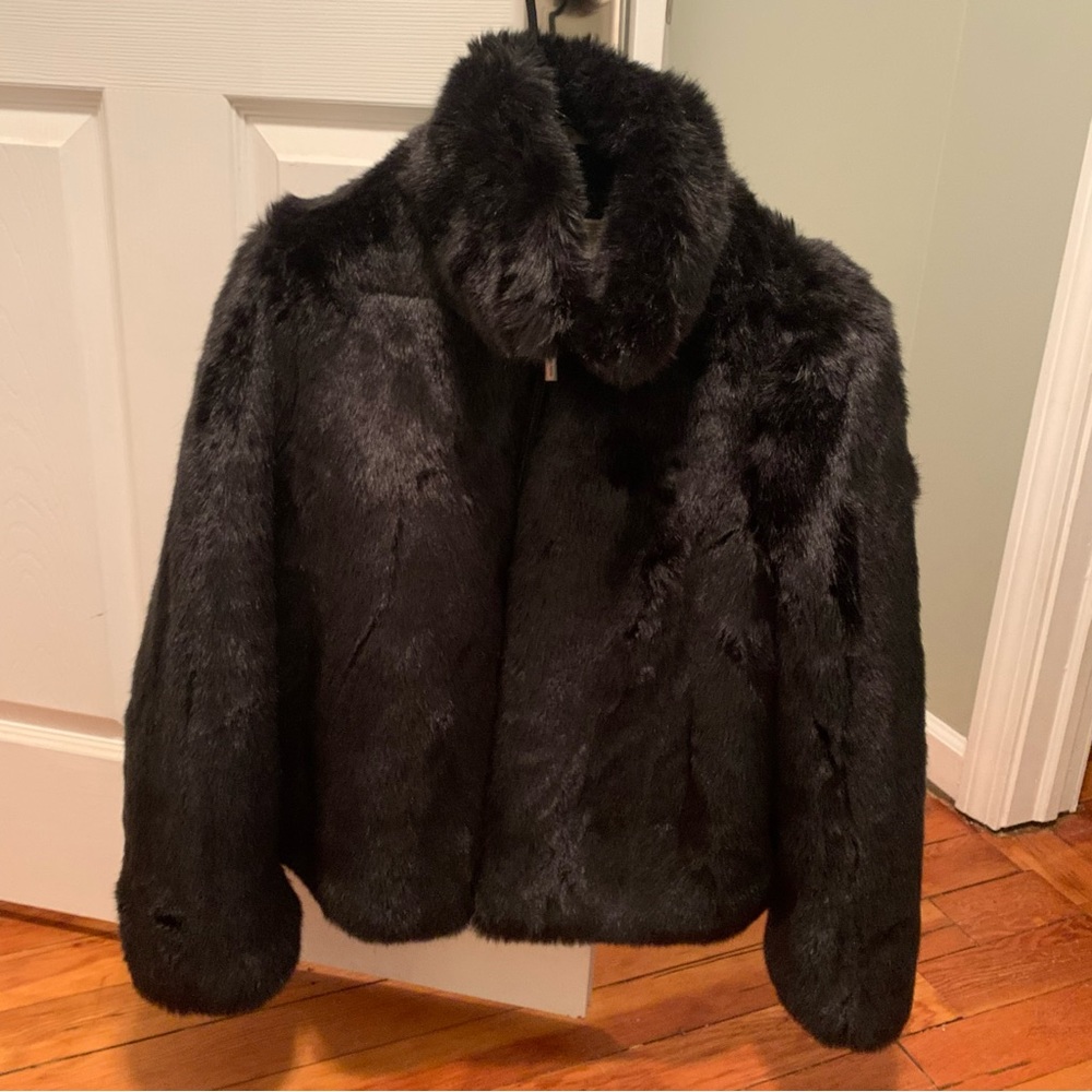 Michael Kors Black Fur Coat